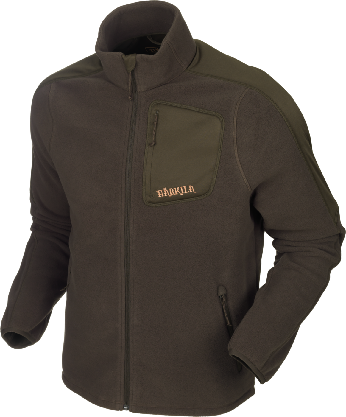 Härkila Venjan Fleece Jacket Mens Shadow Brown/Willow Green