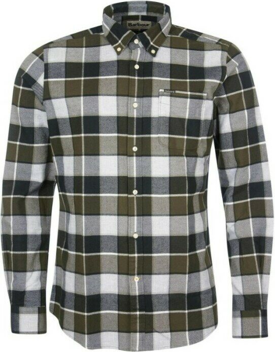Barbour Valley Tailored Shirt Mens Olive