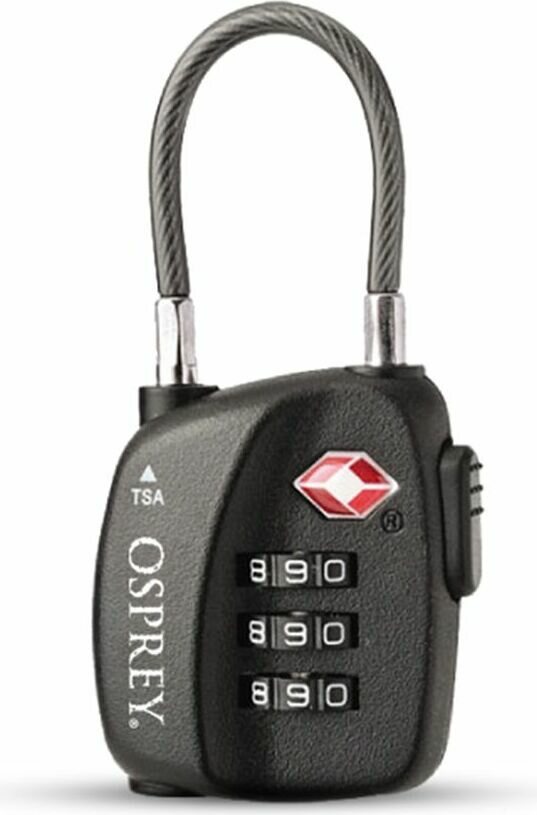Osprey TSA 3 Dial Cable Lock Black