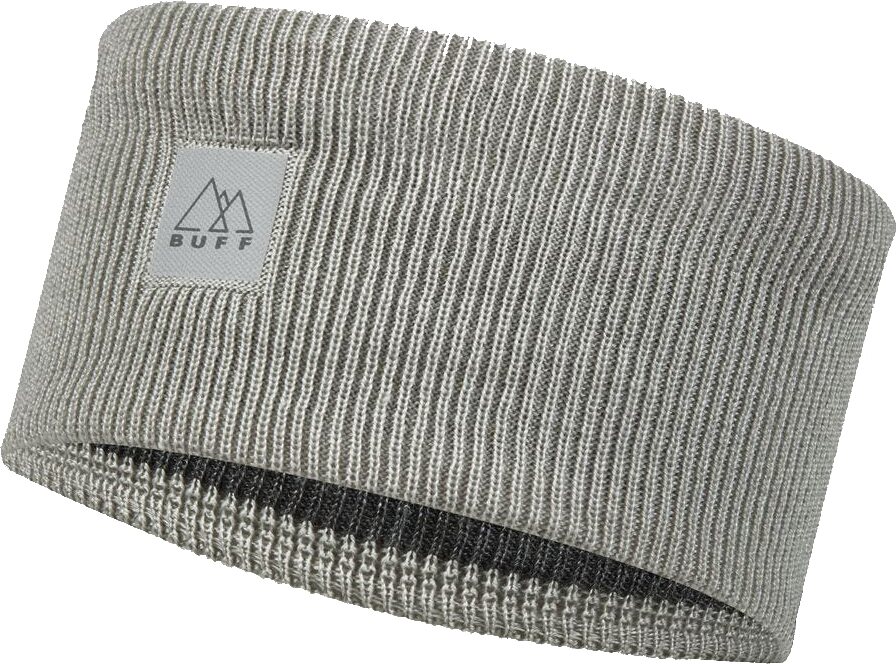 Buff CrossKnit Headband Solid Light Grey