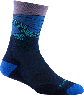 Darn Tough Glide Micro Crew Ultra-Lightweight with Cushion Merino Womens Midnight