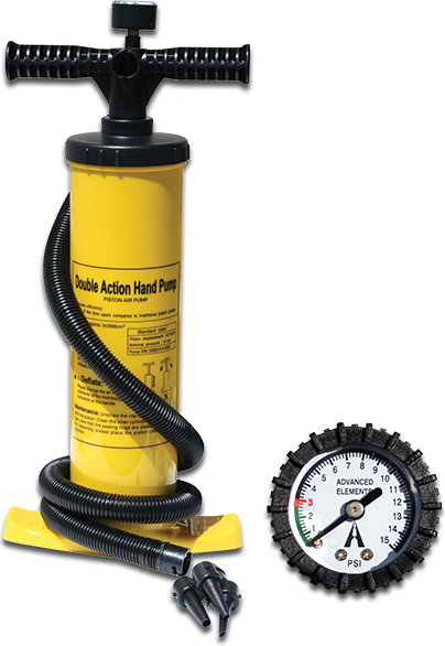 Advanced Elements Double-action Hand Pump With Pressure Gauge Yellow / Black