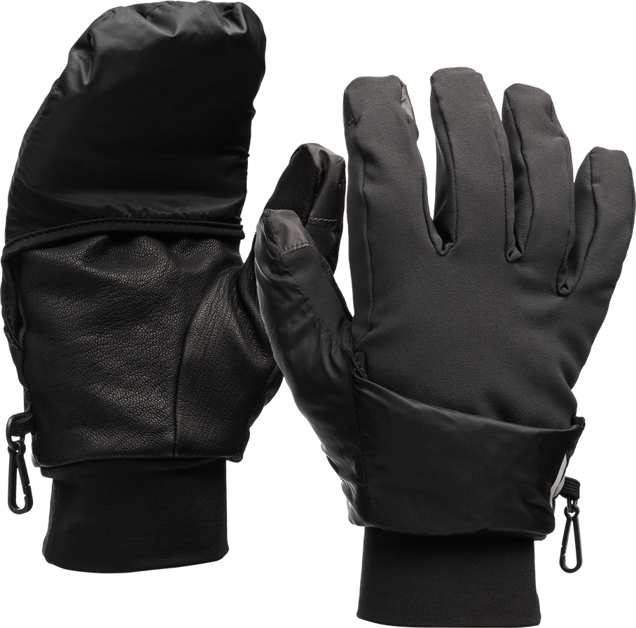 Black Diamond Wind Hood Softshell Gloves Smoke