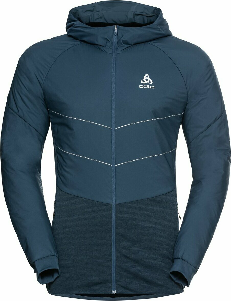 Odlo Run Easy S-Thermic Jacket Mens Blue Wing Teal