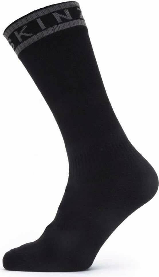 Sealskinz Waterproof Warm Weather Mid Length Sock with Hydrostop Black/Grey