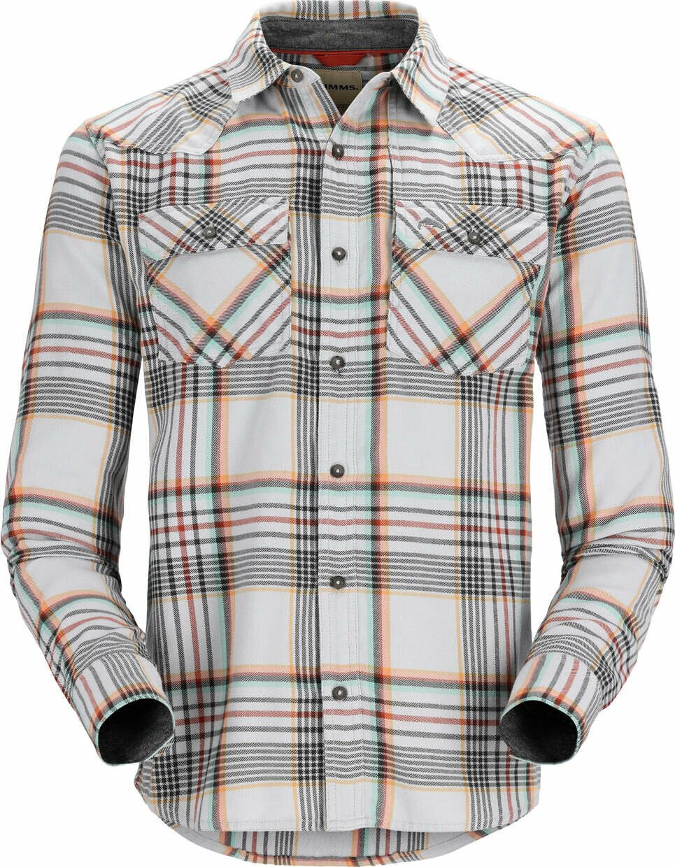 Simms Santee Flannel Mens Strl/Clay/Carbon Neo Pld