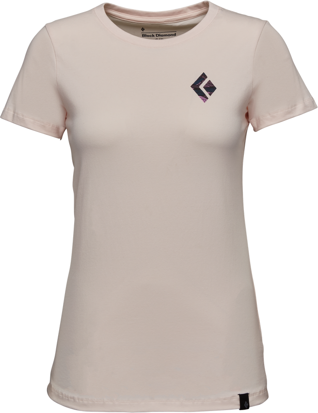 Black Diamond Mountain Diamond Tee Womens Ice Pink