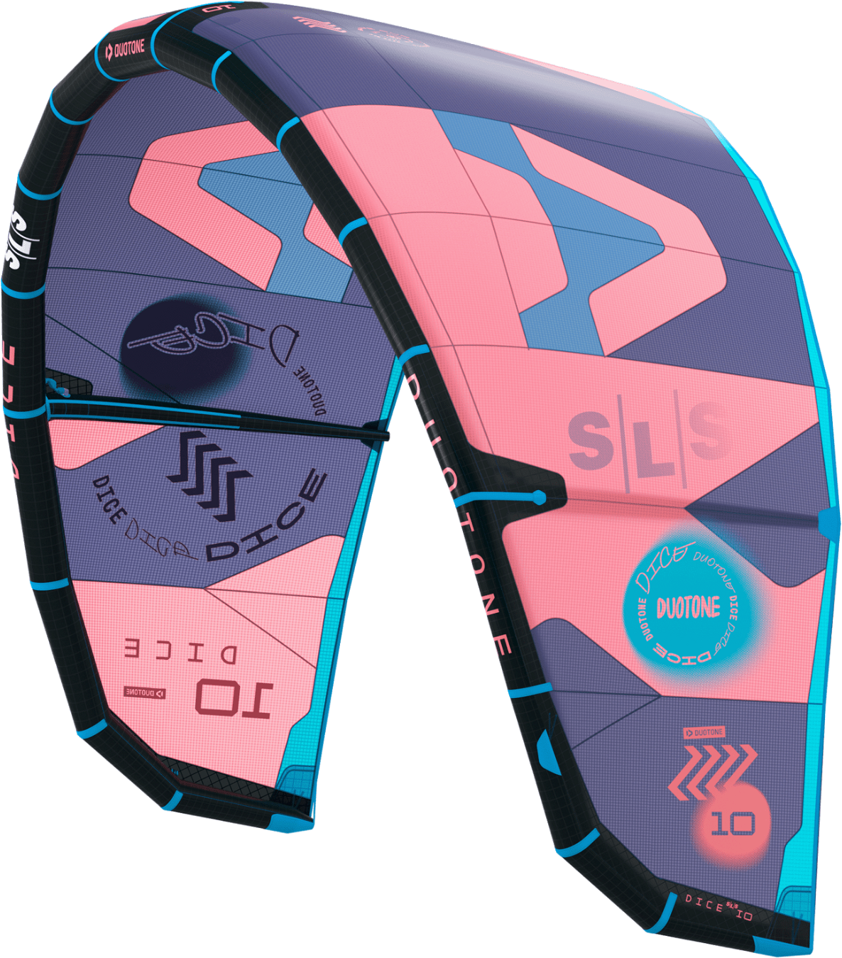 Duotone Dice SLS 7.0 Kite Only C01:coral-red/heron-blue