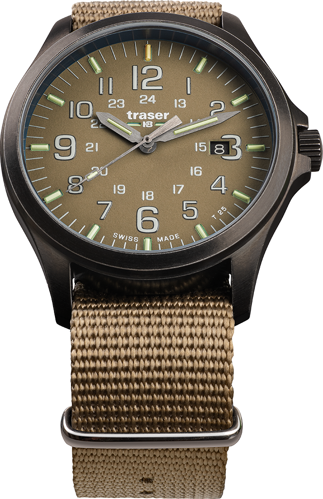 Traser P67 Officer Pro GunMetal Khaki Nato Strap