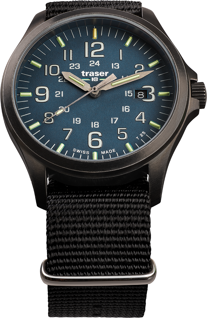 Traser P67 Officer Pro GunMetal Blue Nato Strap