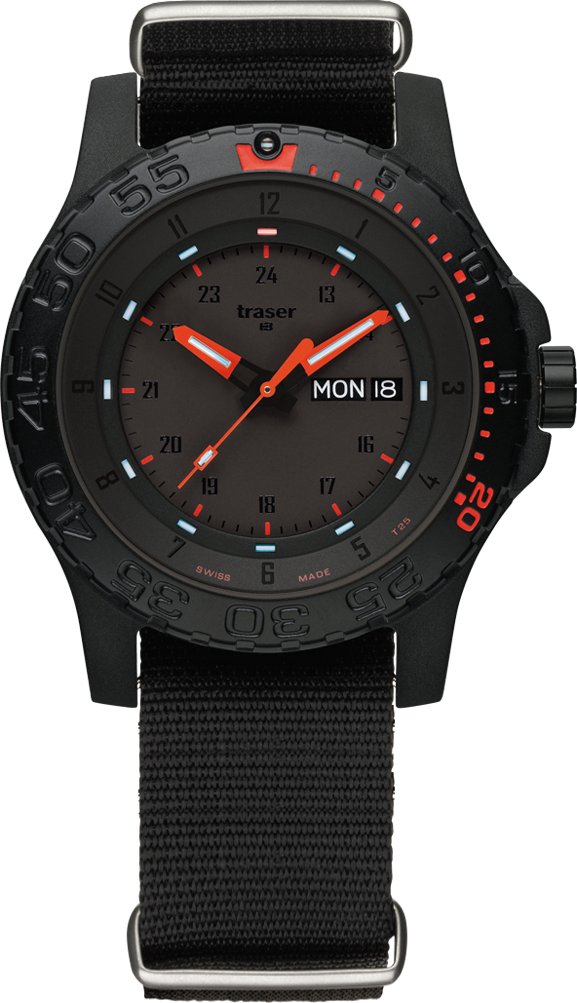 Traser P66 Red Combat Nato -strap