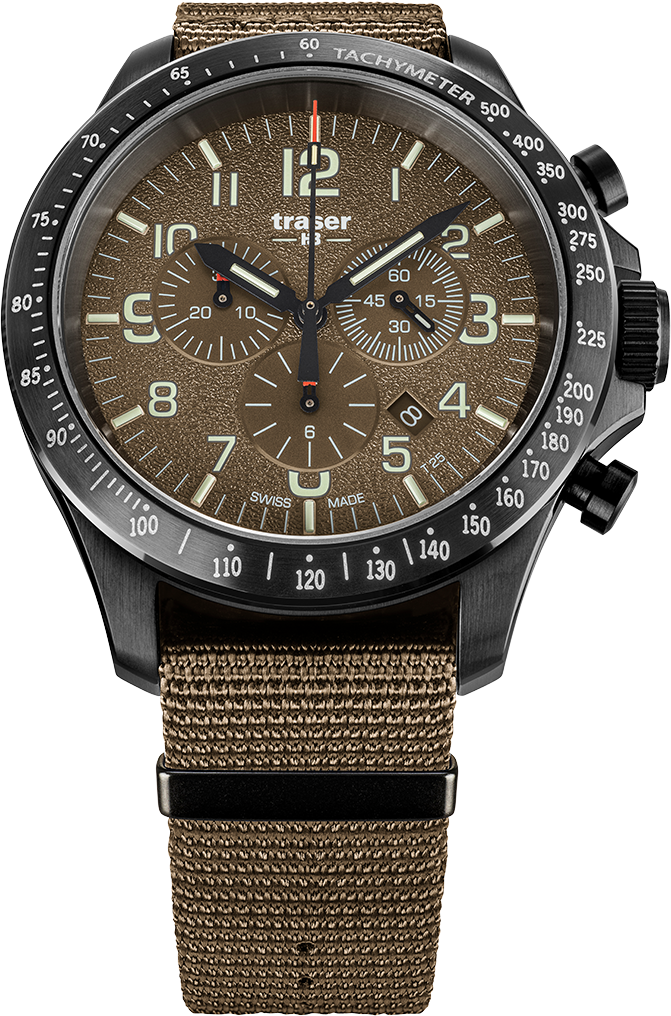 Traser P67 Officer Pro Chrono Khaki Nato strap