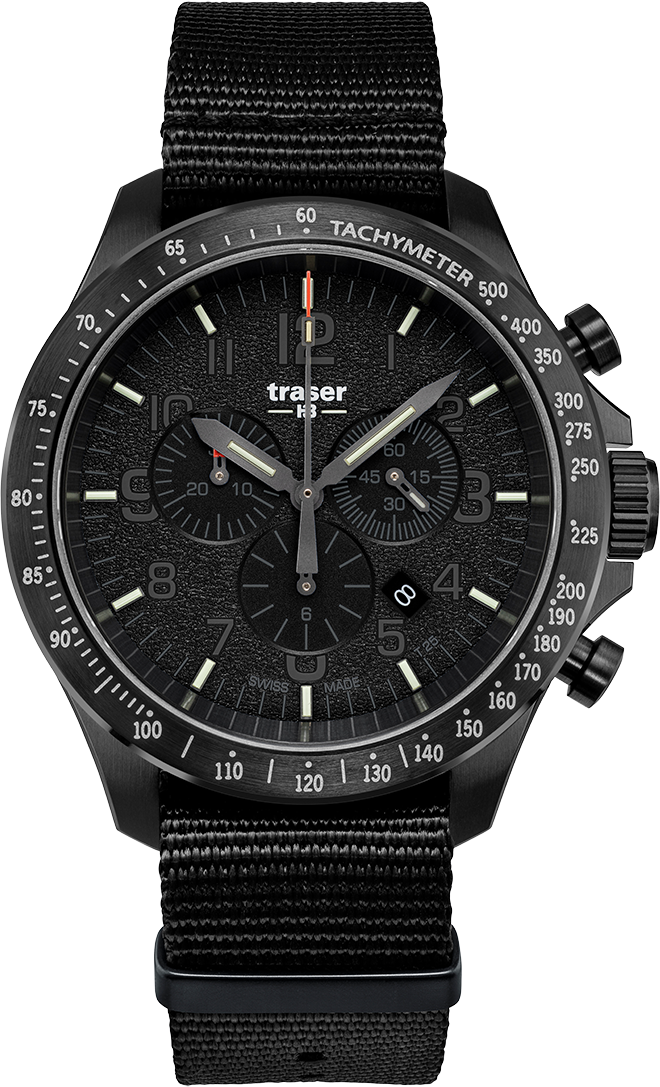 Traser P67 Officer Pro Chrono Black Nato strap