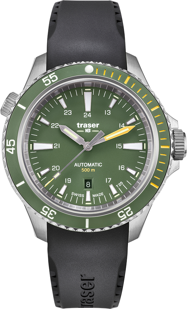 Traser P67 Diver Automatic Green Rubber strap