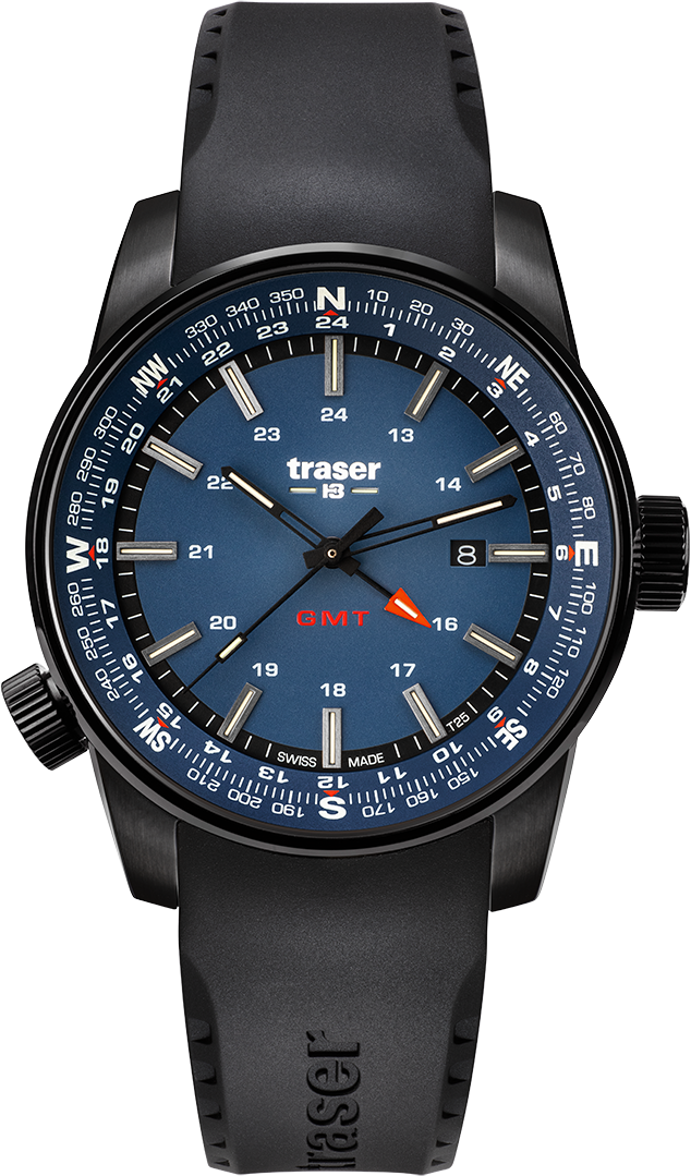 Traser P68 Pathfinder GMT Blue Rubber