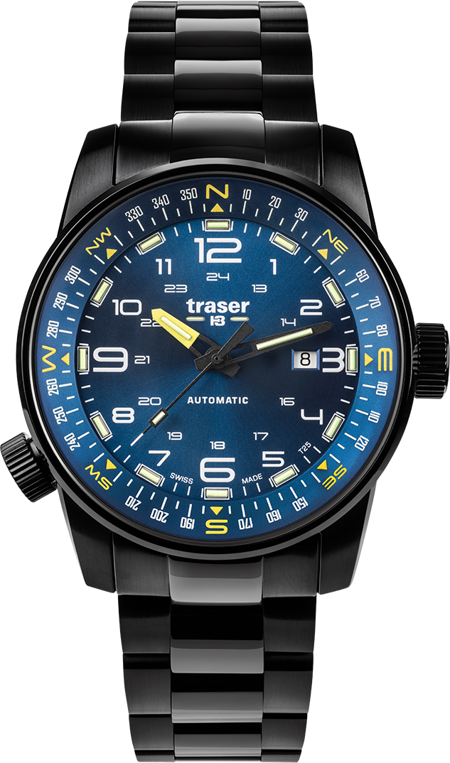 Traser P68 Pathfinder Automatic Blue PVD-coated stainless steel