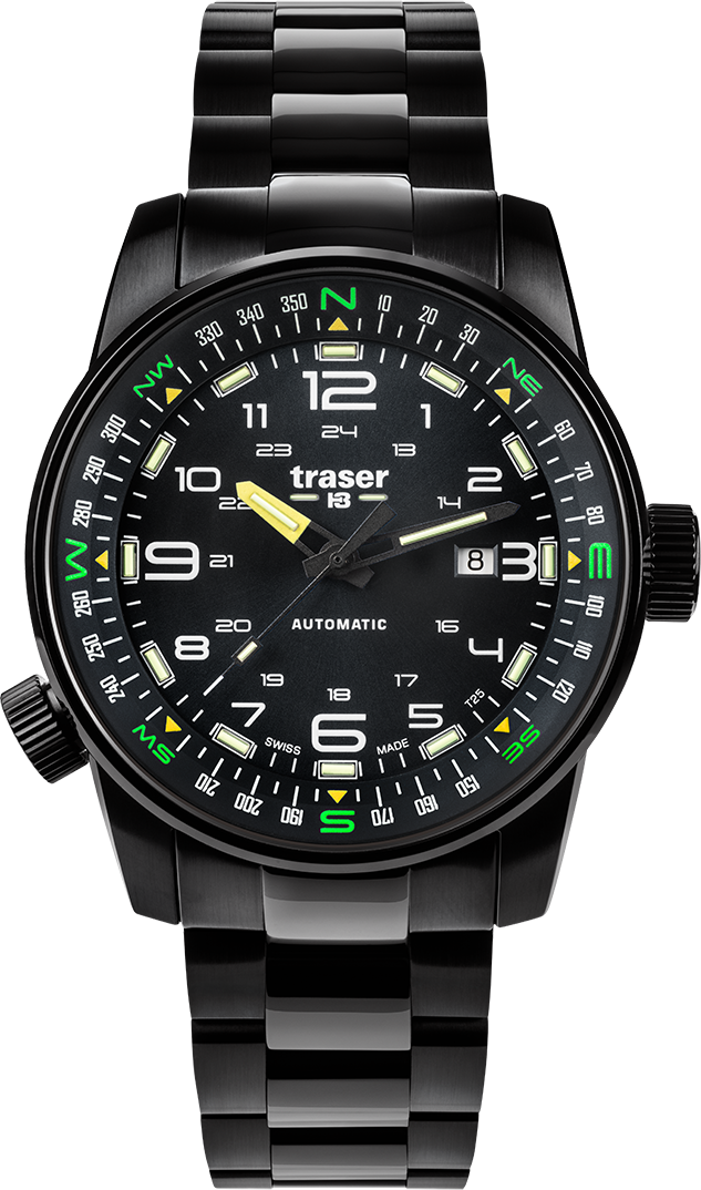 Traser P68 Pathfinder Automatic Black PVD-coated stainless steel