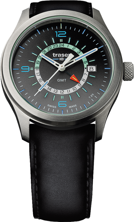 Traser P59 Aurora GMT Anthracite Leather
