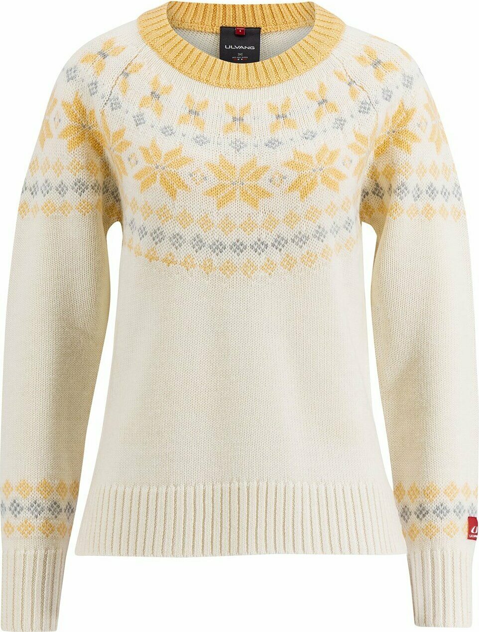 Ulvang Eio Sweater Womens Grey Melange/Vanilla/Winter Sky