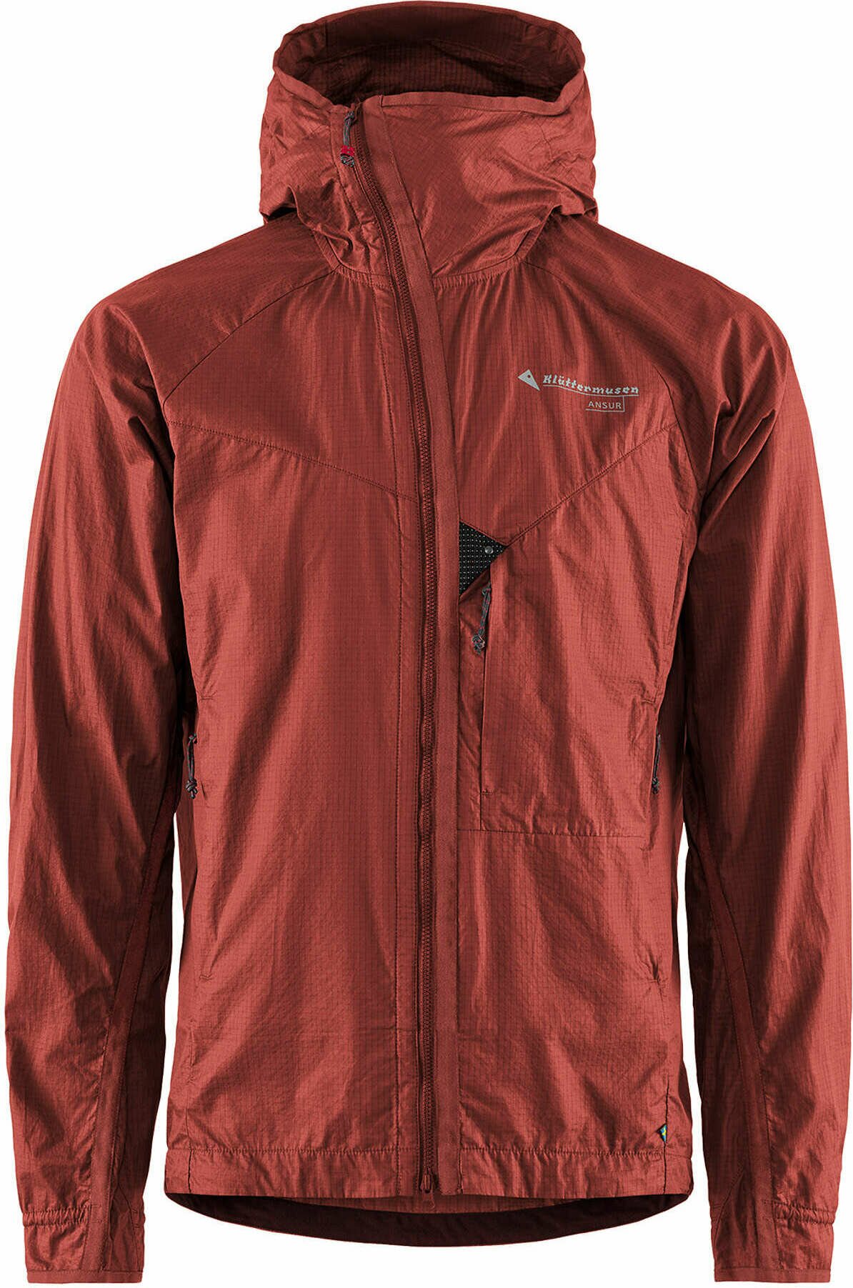 Klättermusen Ansur Hooded Wind Jacket Mens Rose Red