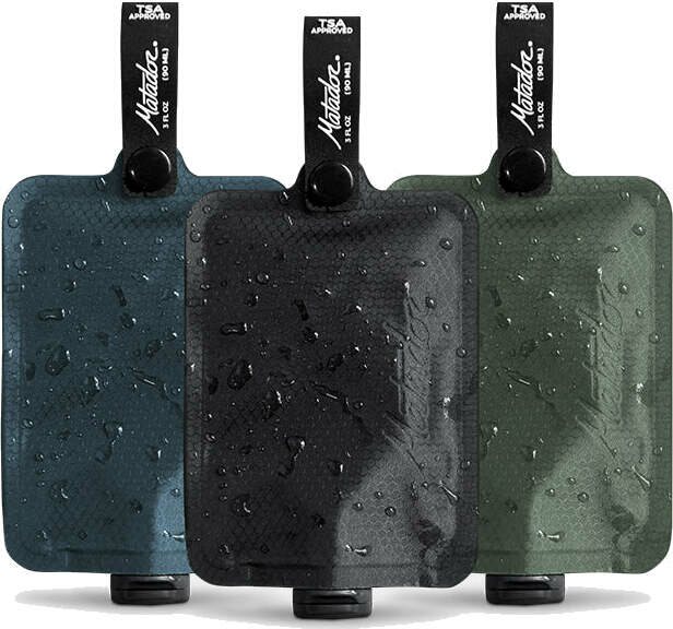 Matador FlatPak Toiletry Bottle (3-pack) Charcoal/Slate Blue/Sage
