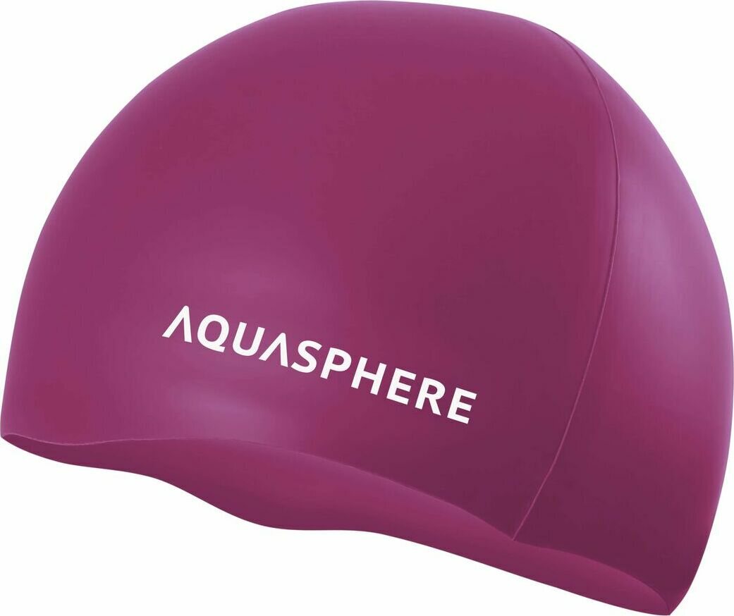 Aquasphere Plain Silicone Cap Dark Pink / White