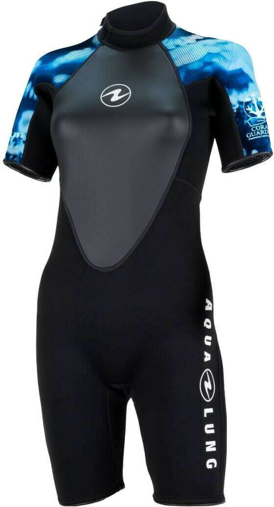 AquaLung HydroFlex 3 mm Shorty Womens Black / Blue Camo