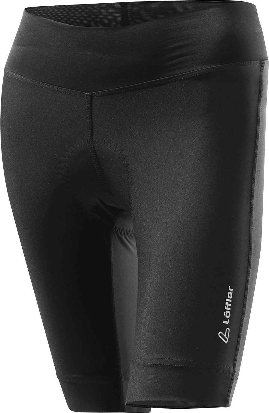 Löffler Bike Pants Tour Womens Black w/ Green seat pad (999)