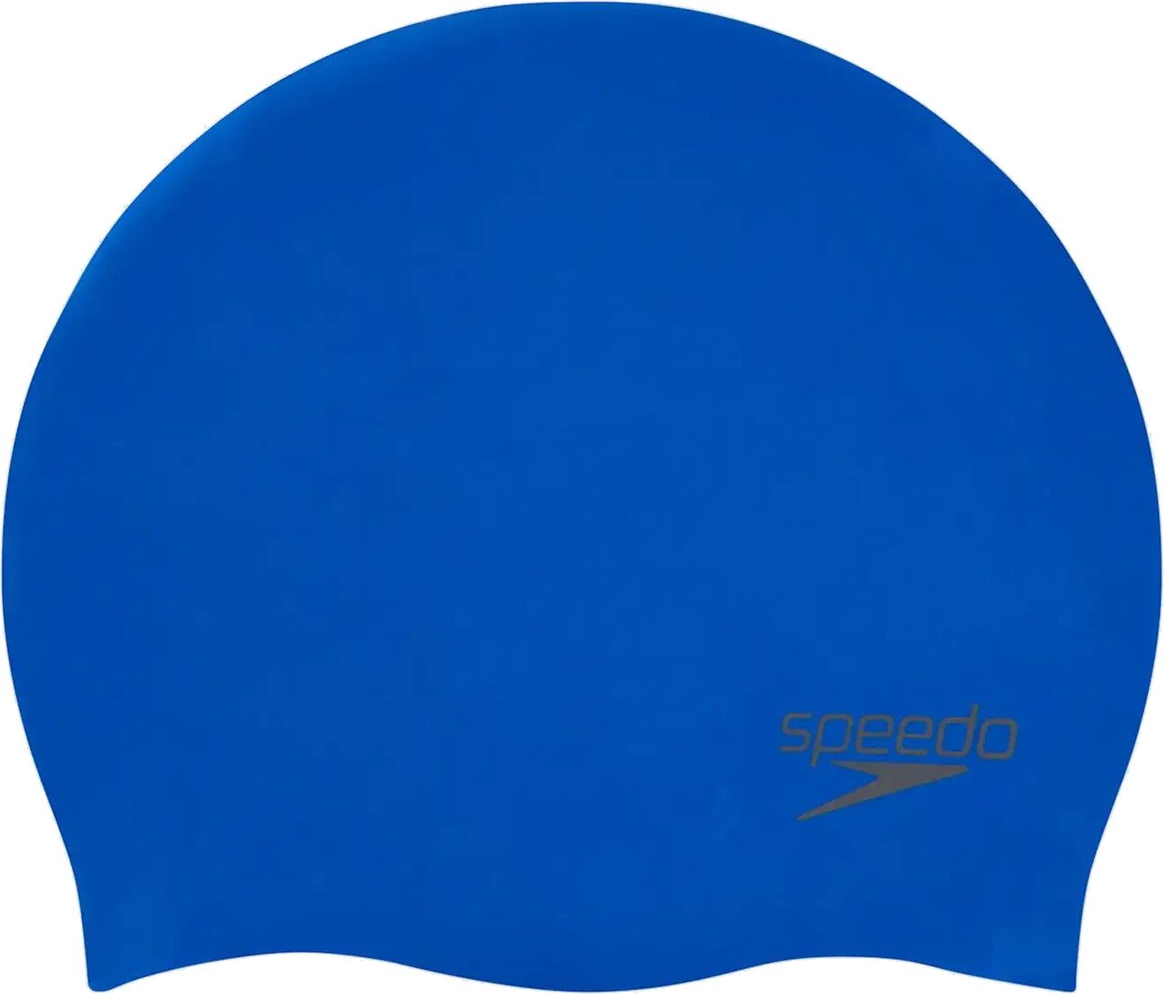 Speedo Plain Moulded Silicone Cap Neon Blue