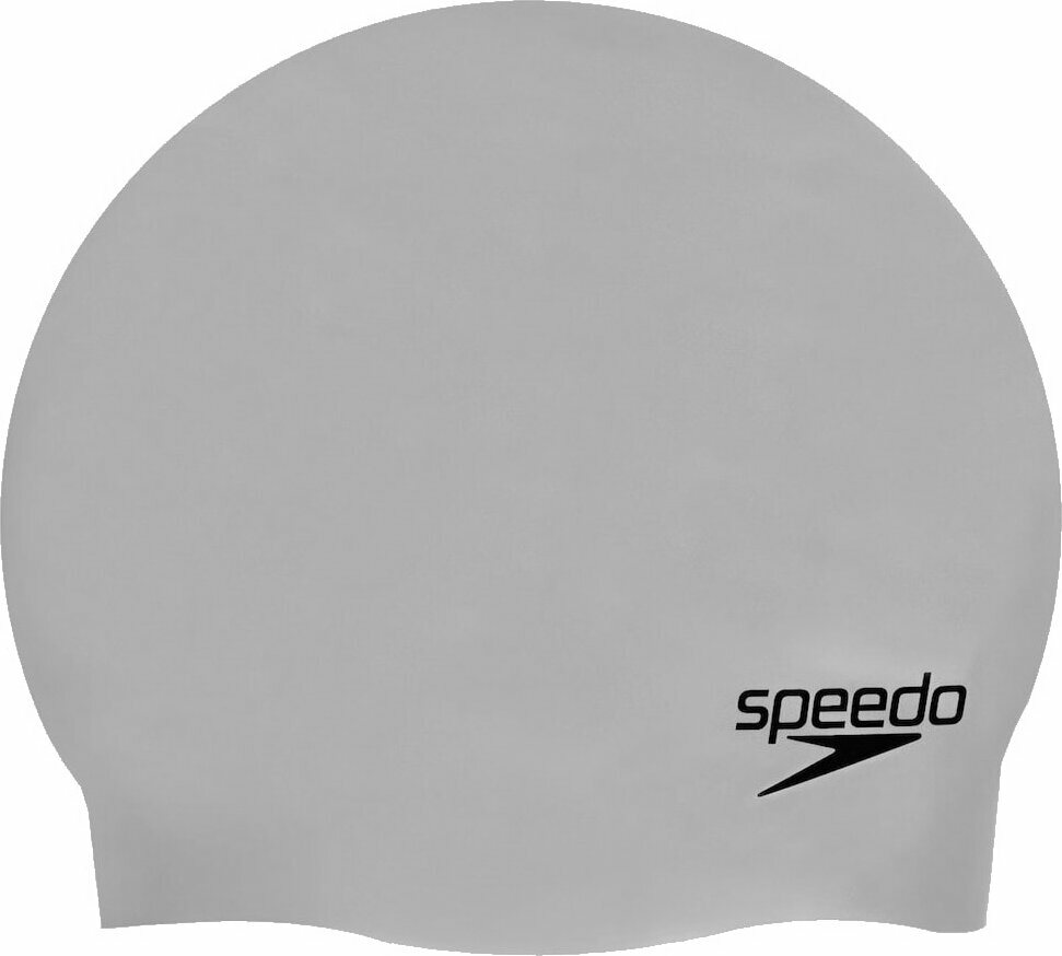 Speedo Plain Moulded Silicone Cap Chrome