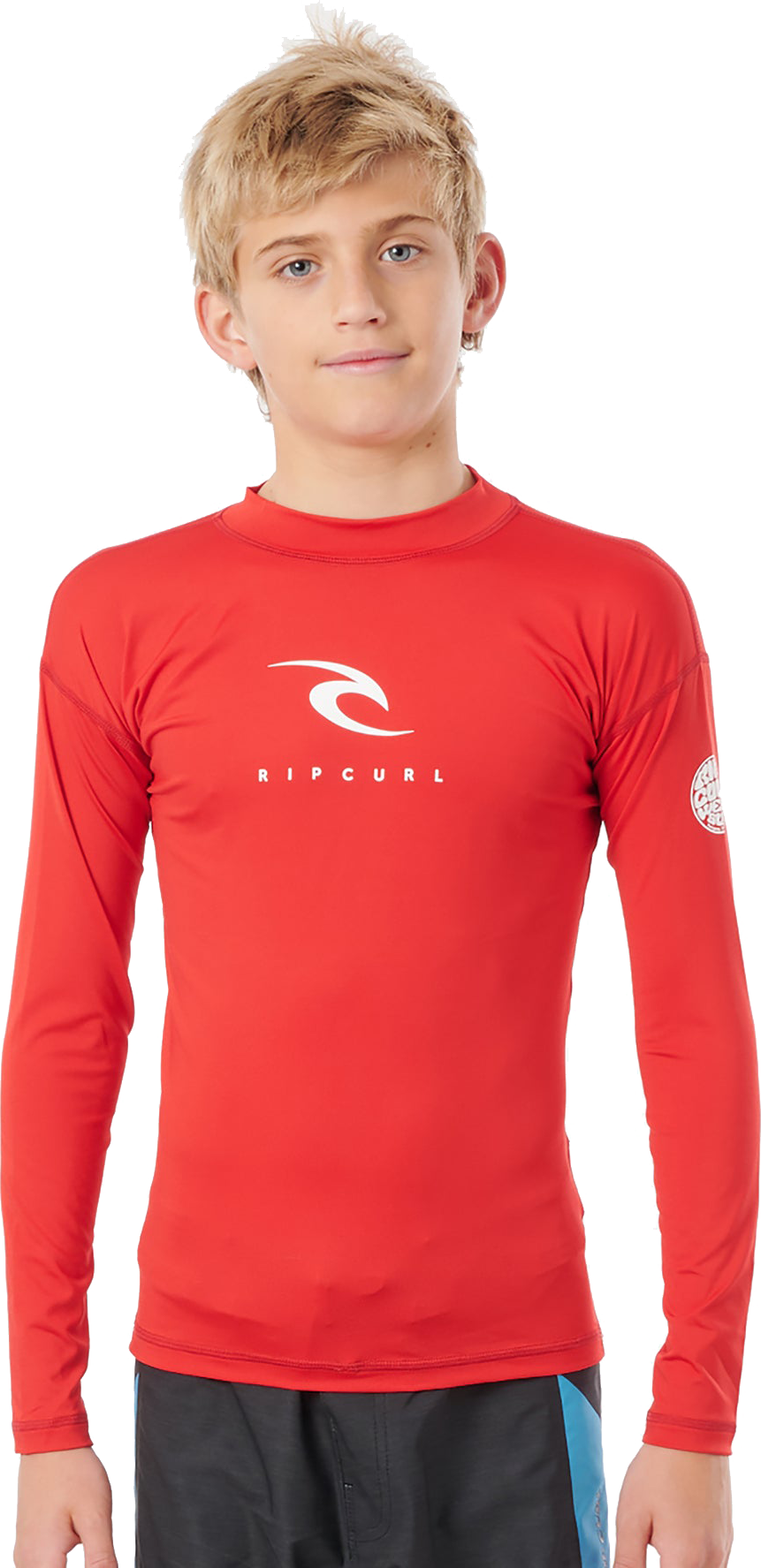 Rip Curl Corps LS Rash Vest Boy Red