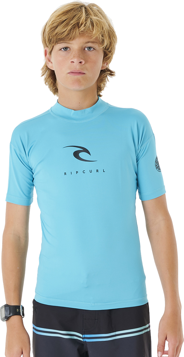 Rip Curl Corps SS Rash Vest Boy Blue