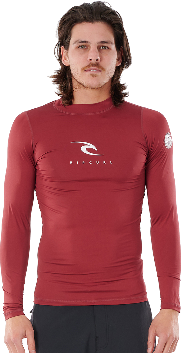 Rip Curl Corps Long Sleeve UV Tee Maroon