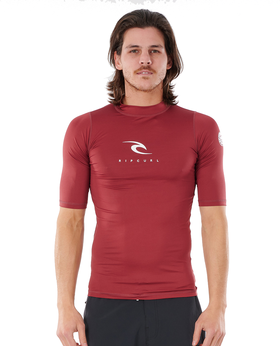 Rip Curl Corps Short Sleeve UV Tee Maroon