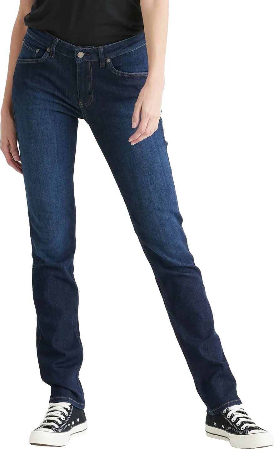 Duer Performance Denim Slim Straight Womens Dark Stone
