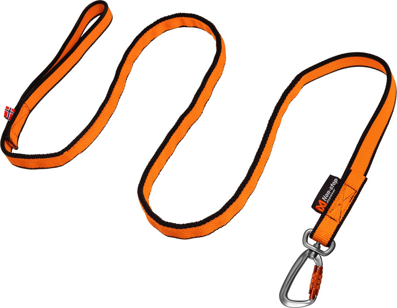 Non-stop Dogwear Bungee Leash Black / Orange
