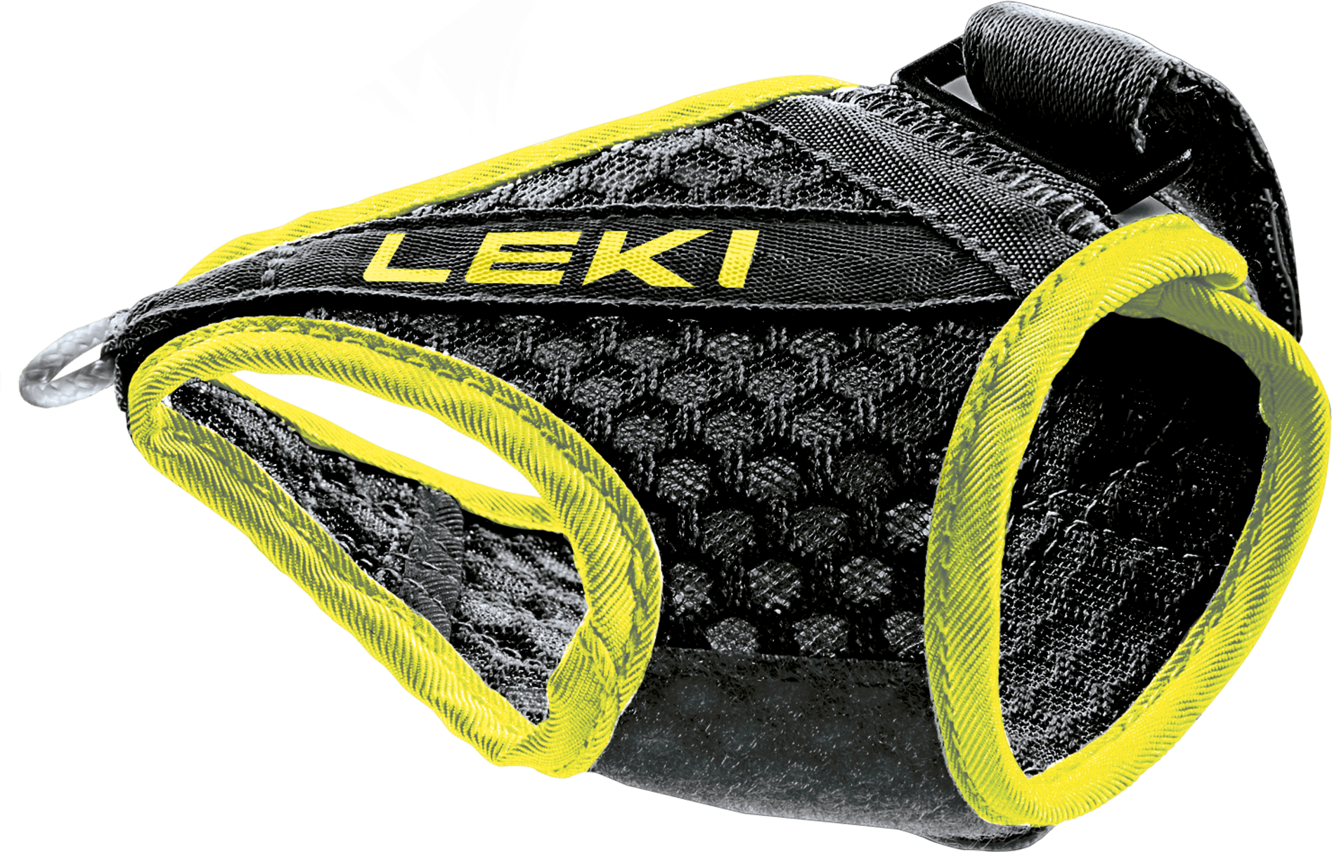 LEKI Shark Frame Strap Mesh Black - Neon Yellow