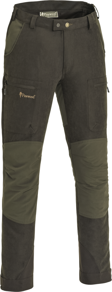 Pinewood Furudal Caribou Hunt Trousers Mens Suede Brown / Dark Olive