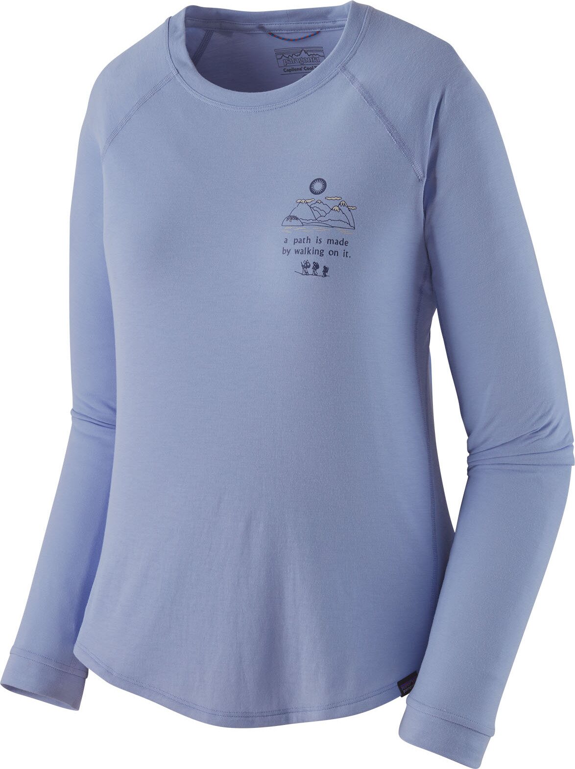 Patagonia Long Sleeved Cap Cool Trail Shirt Womens Walk Your Patch: Pale Periwinkle