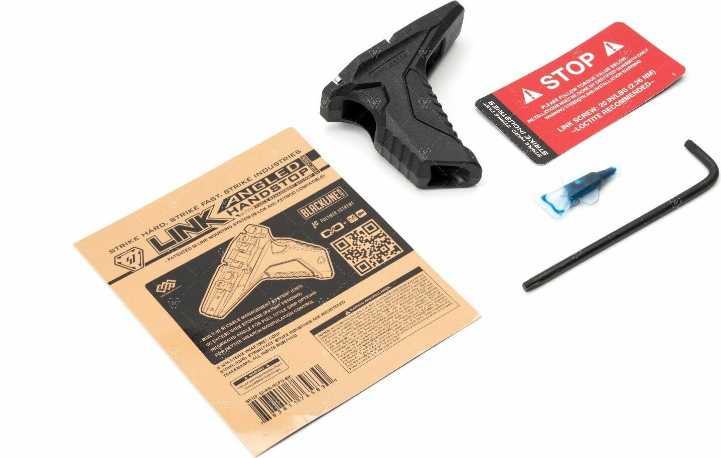 Strike Industries LINK Angled HandStop with Cable Management System® Black