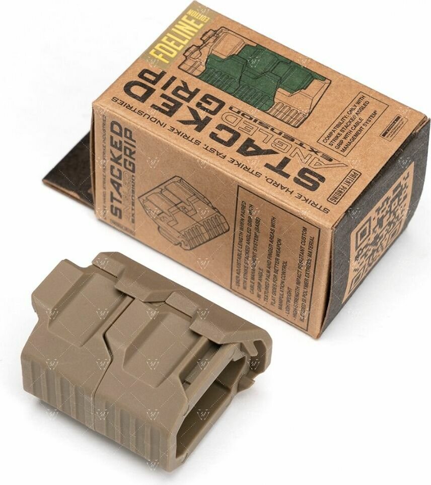 Strike Industries Strike Stacked Angled Grip Extension (2-pack) FDE