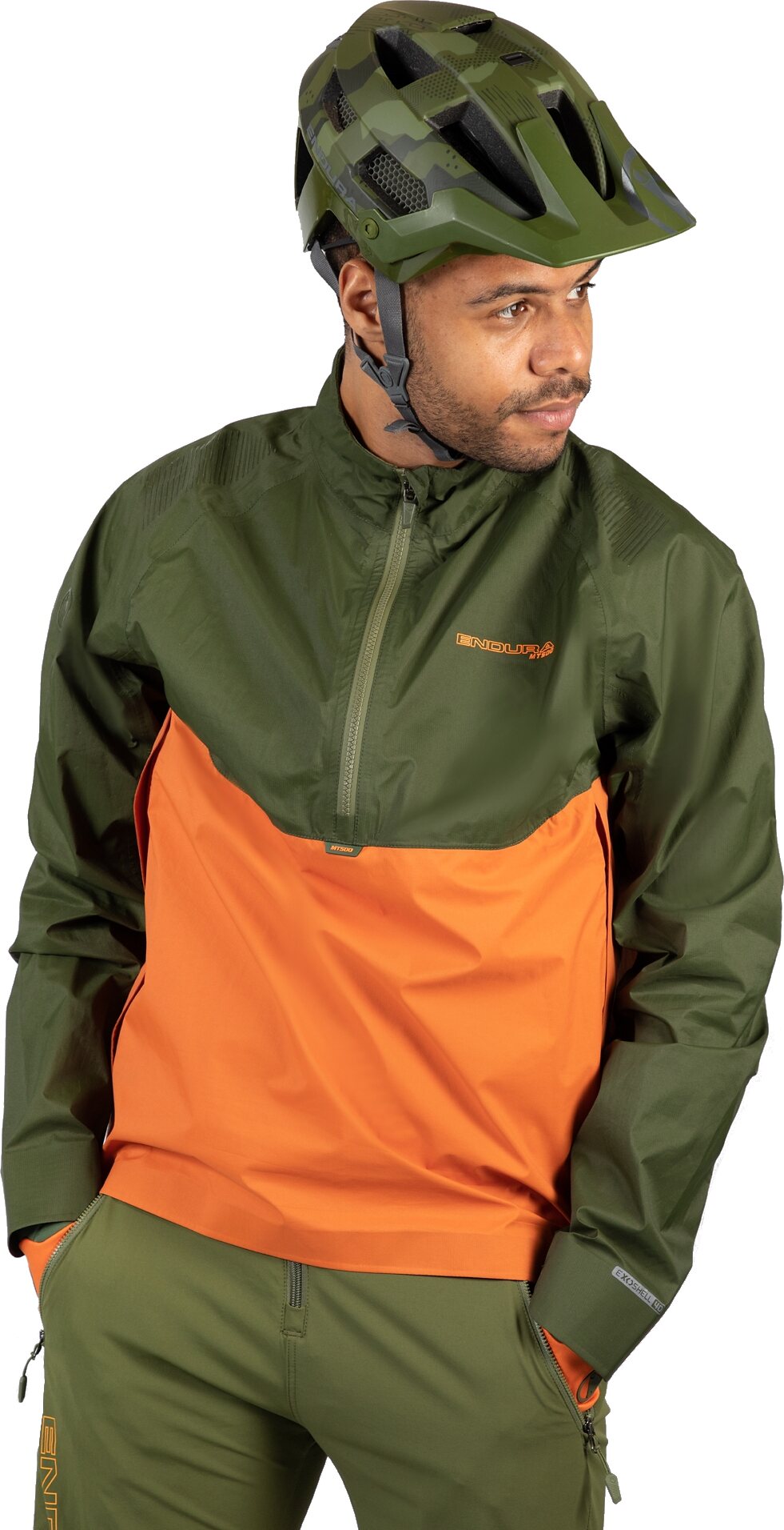 Endura MT500 Lite Pullover Waterproof Jacket Mens Harvest