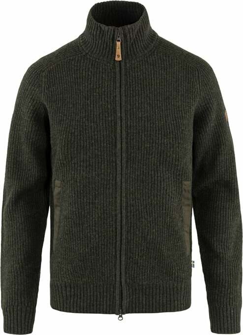Fjällräven Övik Zip Cardigan Knit Mens Dark Olive (633)