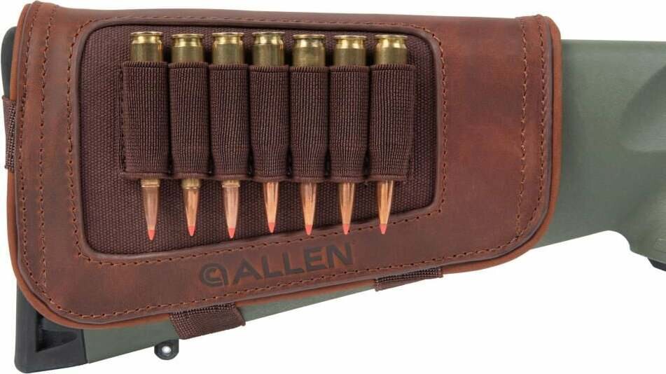Allen New Castle Leather Buttstock Cartridge Carrier Brown