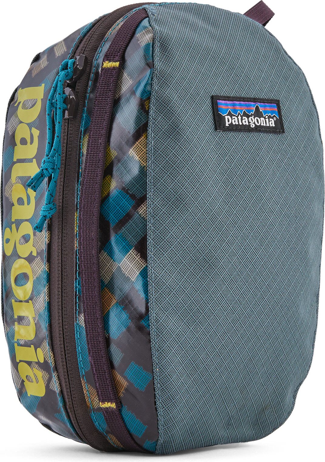 Patagonia Black Hole Cube Small Fitz Roy Patchwork: Nouveau Green