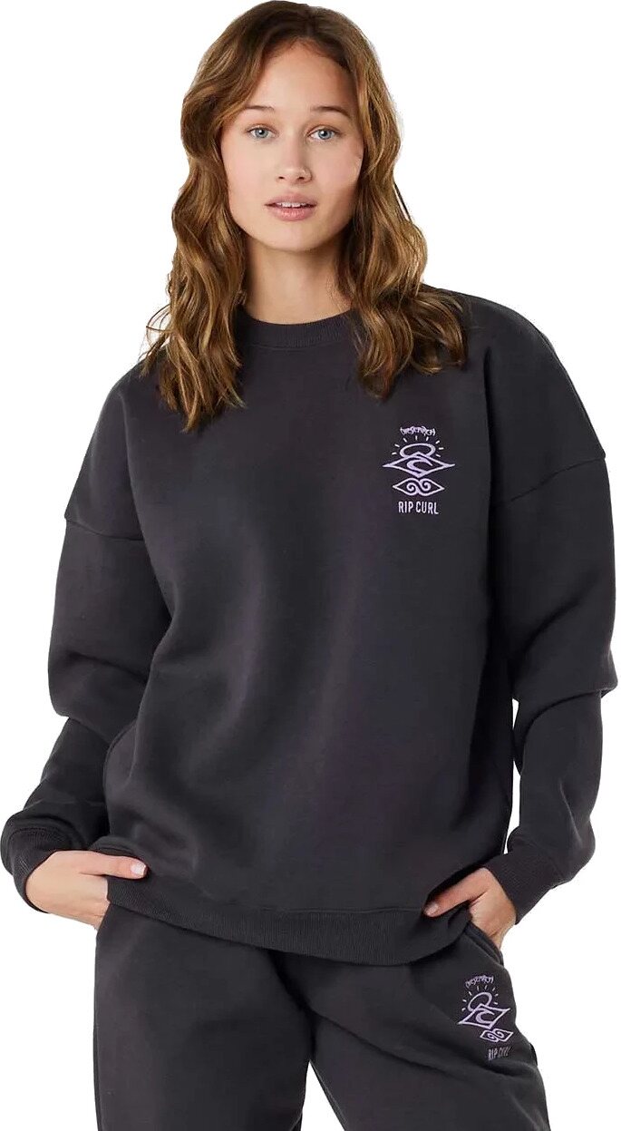 Rip Curl Icons Crew Womens Washed Black