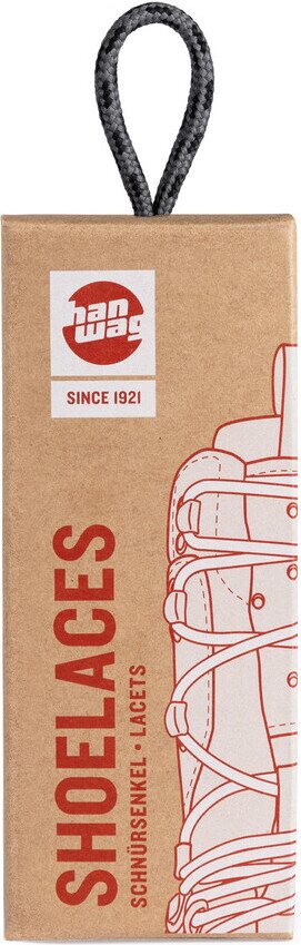 Hanwag Shoe Laces 180 cm / 6 mm Grey / Black