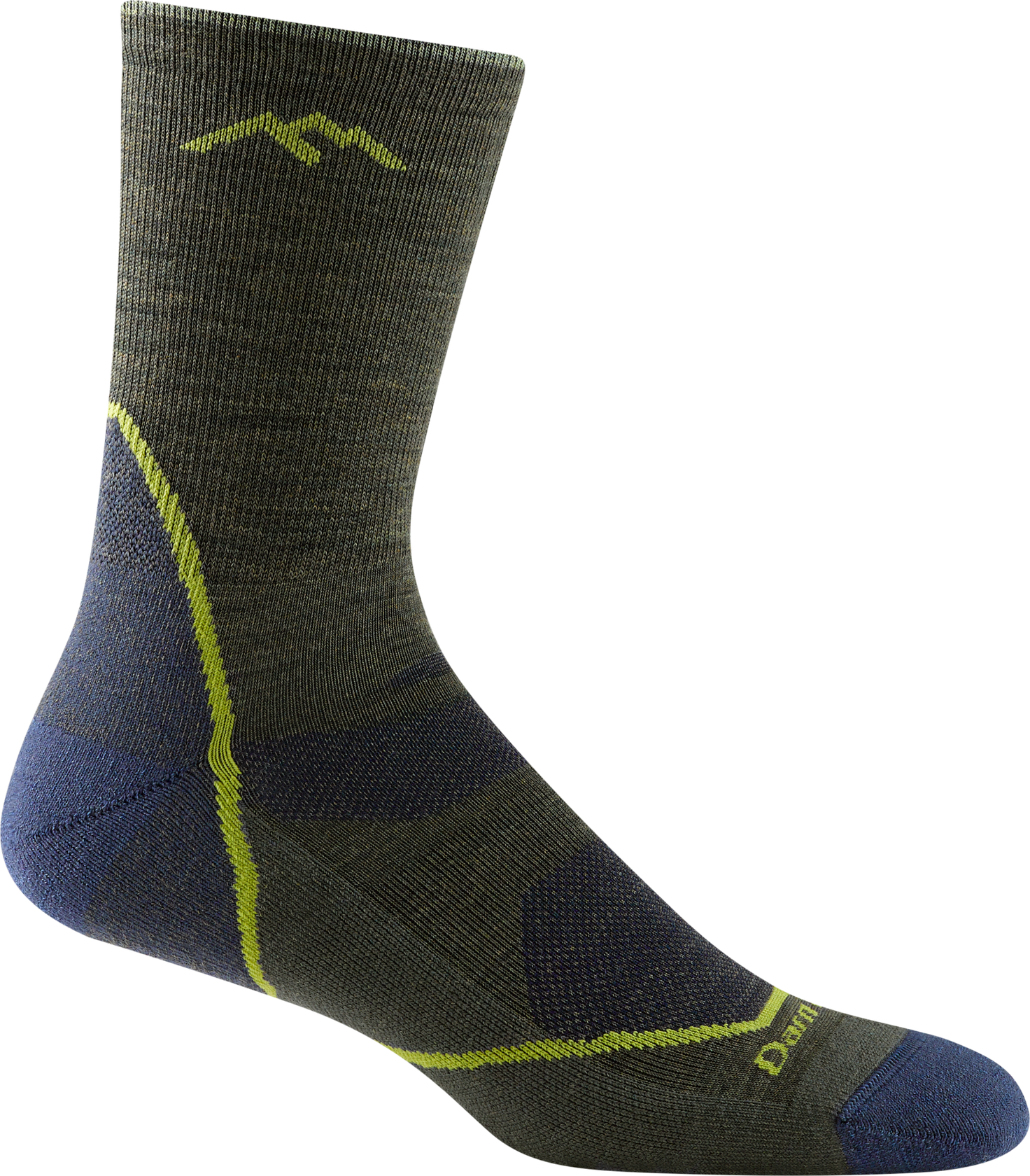 Darn Tough Light Hiker Micro Crew With Cushion Mens Forest