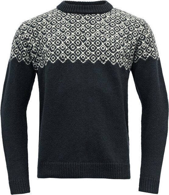 Devold Bjørnøya Sweater Crew Neck Ink / Offwhite