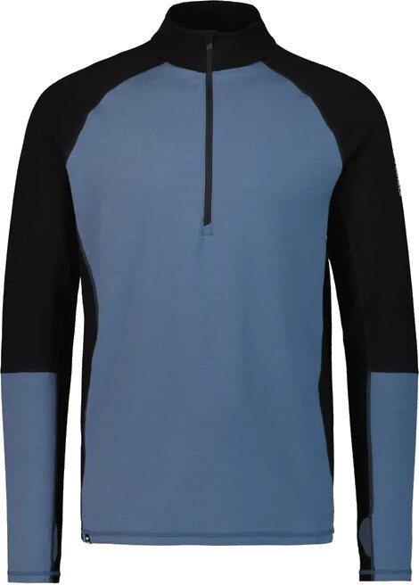Mons Royale Olympus Half Zip Mens Blue Slate / Black